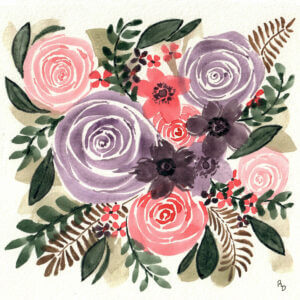 Purple Floral Print
