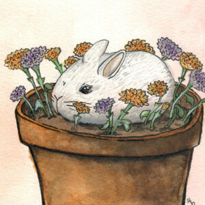 Pot Bunny Print