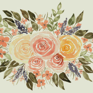 Orange Rose Print