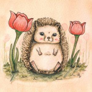 Huey Hedgehog Print