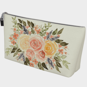 Orange Rose Makeup Bag