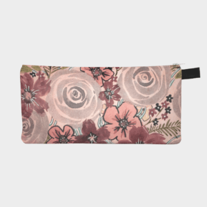 Mauve Floral Pencil Case